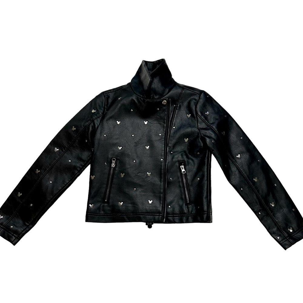 Kids Disney Studded Leather Jacket